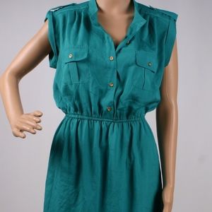 Forever 21 teal t shirt dress, sleeveless medium